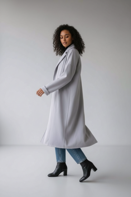 Babyblue Felt Basic Coat