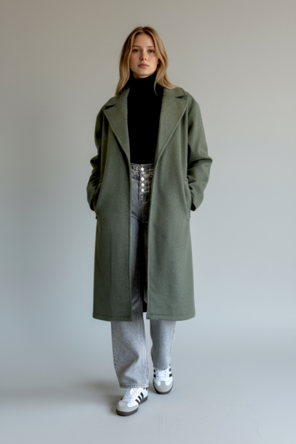 REGULAR FIT FELT COAT