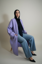 LIGHT PURBLE WINTER WOMEN COAT - Image 3