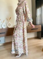 Flory Patterned Satin summer Dress