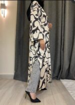 satin B&W patterned Cardigan - Image 5
